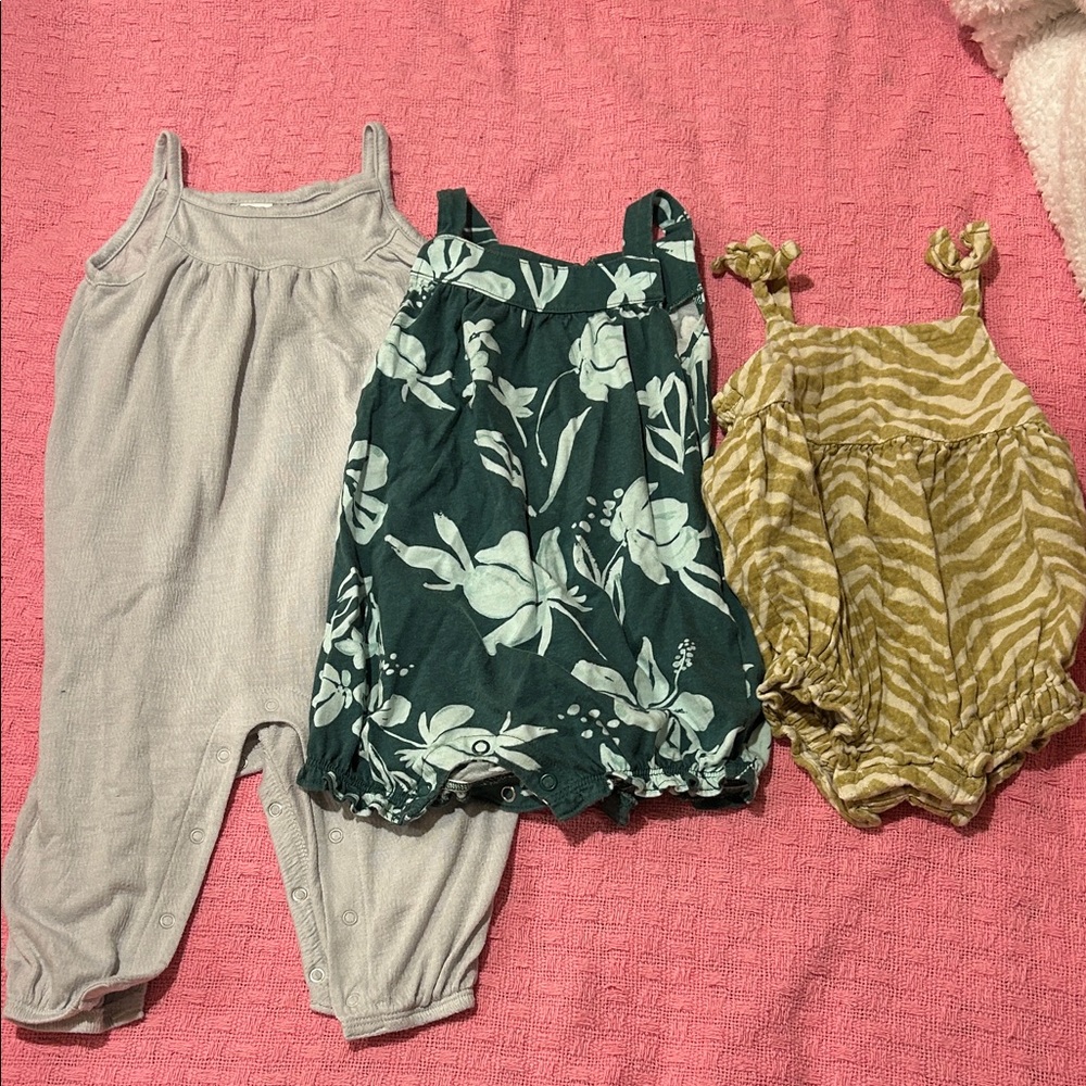 2/$10 Old Navy Kids One Pieces - Gray, Green, and Tan